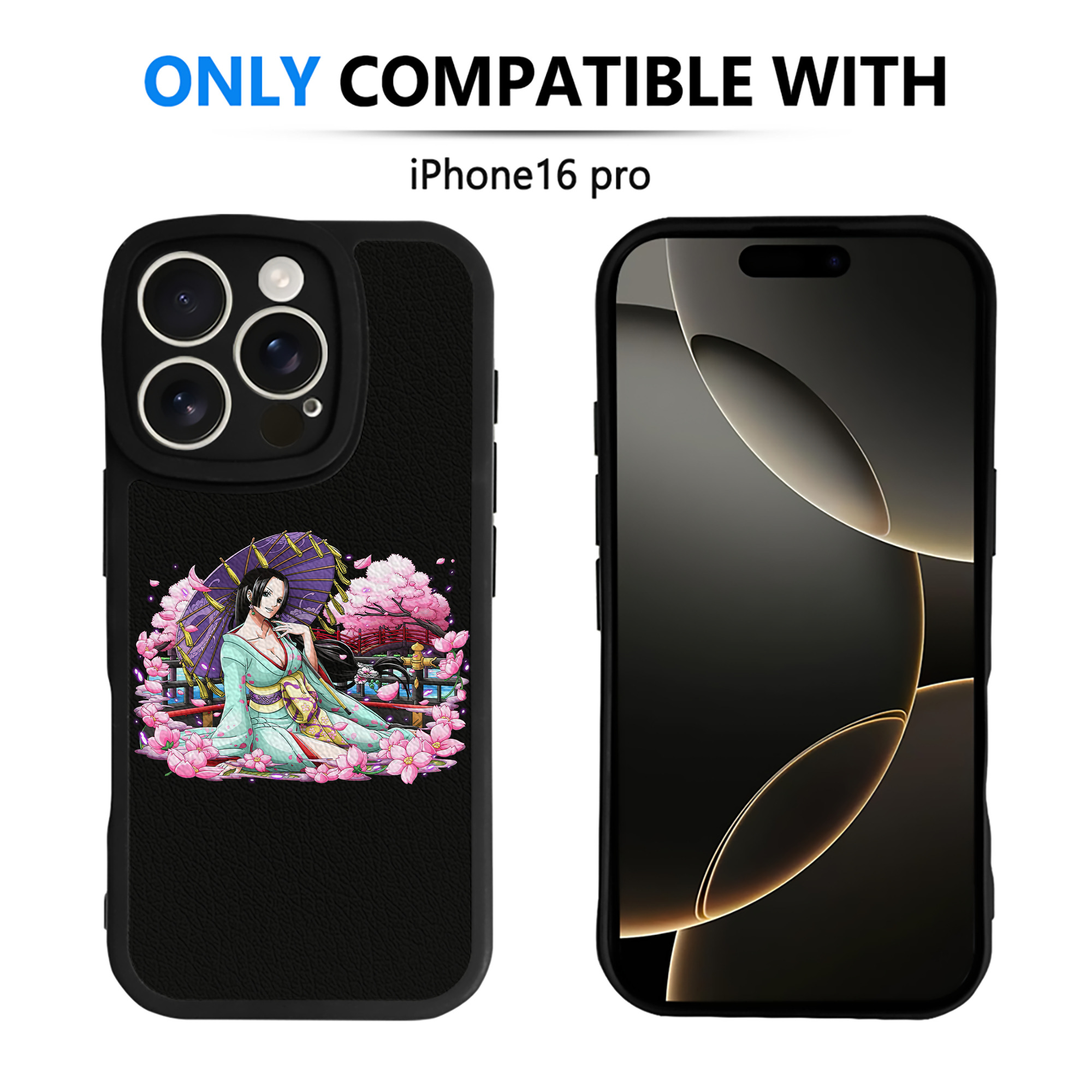（画像用） ワンピース ボア・ハンコック ONE PIECE Boa·Hancock 【iPhone 16シリーズ対応】シリコンスマホケース（レザー調） 材質：シリコン
